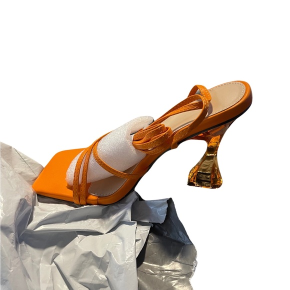 Lace-Up Sculptured High Heels - Picture 5 of 5